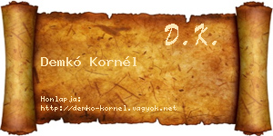 Demkó Kornél névjegykártya