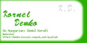 kornel demko business card